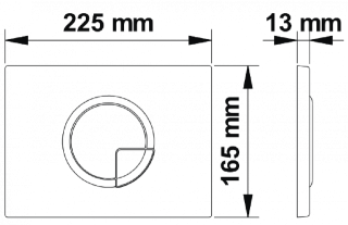 Кнопка смыва Berges Novum матовый хром 040022